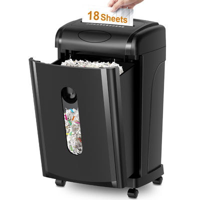 নীরব দক্ষ ভারী দায়িত্ব কাগজ Shredder 18 শীট ক্রস কাট Shredder