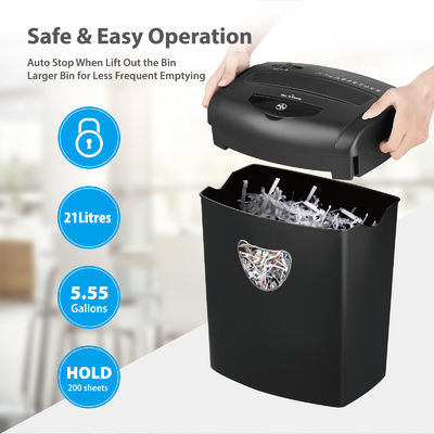 21L বিন খণ্ড 10 শীট A4 shred ক্ষমতা P-4 নিরাপত্তা স্তরের কাগজ shredder মেশিন CD218P
