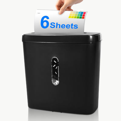 মিনি হোম অফিস ক্রস কাট 6 শীট A4 কাগজ Shredder সঙ্গে 11L বাস্কেট C502P