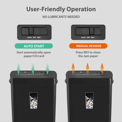 লাইটওয়েট কমপ্যাক্ট হোম অফিস পেপার Shredder মেশিন CD222P Shred 8 শীট A4