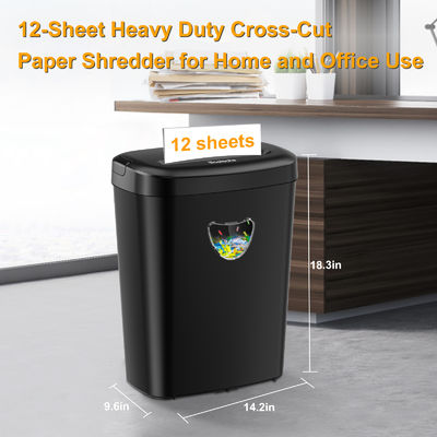 ভারী দায়িত্ব P-4 কাগজ Shredder মেশিন 25L বিন ক্ষয় ক্ষমতা 12 শীট A4 CD228P-12