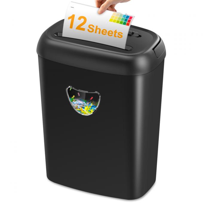 OEM/ODM ভারী দায়িত্ব অফিস কাগজ Shredder 25L আবর্জনা বাস্কেট CD228P-12 সঙ্গে 220mm ওয়ার্কিং প্রস্থ 12 শীট A4 1