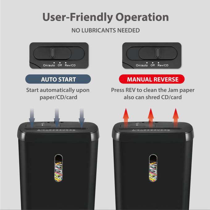 হোম অফিসের জন্য 11L বাস্কেট সহ 8 শীট স্ট্রিপ কাট বাণিজ্যিক কাগজ Shredder SD108P 3