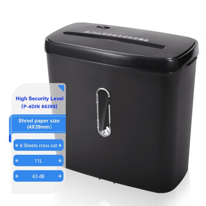 হোম অফিসের জন্য ক্রস কাটা কাগজ shredder সঙ্গে 11L আবর্জনা ঝুড়ি বিন c502p 0