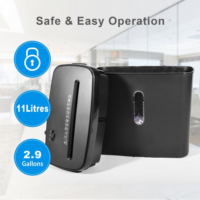 হোম অফিসের জন্য ক্রস কাটা কাগজ shredder সঙ্গে 11L আবর্জনা ঝুড়ি বিন c502p 4